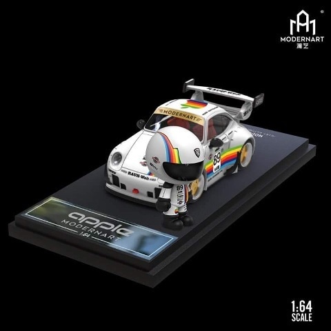 MODERNART★ミニカー★keep angry 予約 ModernArt 1/64 Q scale ポルシェ Porsche 993 White apple