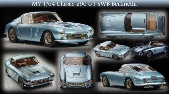 新品 MY64 1/64 フェラーリ Ferrari Classic 250GT SWB Light Blue