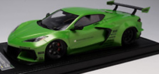 取寄せ Ivy 1/18 Corvette C8 Liberty Walk Green, Boost Gear