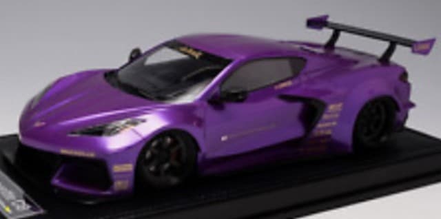 取寄せ Ivy 1/18 Corvette C8 Liberty Walk Purple, Boost Gear
