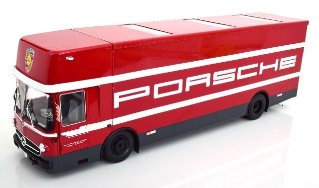 CMR メルセデス O317 レーストランスポーター 　ロスマンズ　ポルシェ CMR 1/18 メルセデスベンツ O317 レーストランスポーター