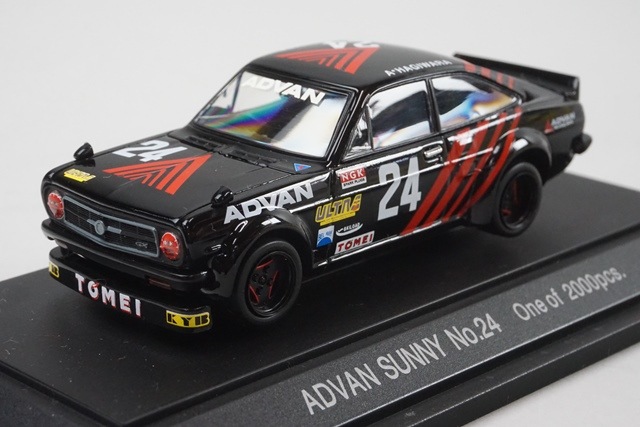 1/43 エブロ ER-502 ADVAN SUNNY TOMEI #24(ブラック×レッド) 「EXCITE