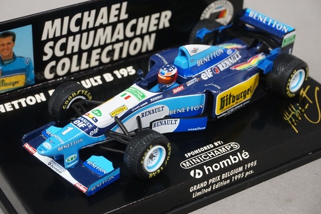 1/43 ミニチャンプス 510954314 ベネトン ルノー B195 ベルギーGP 1995
