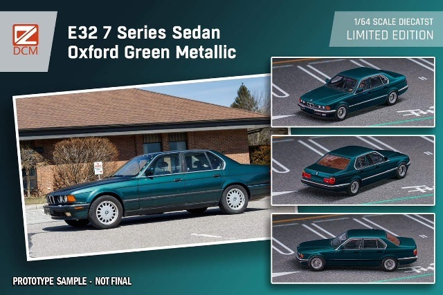 BMW 7Series ミニカー 予約 DCM 1/64 BMW E32 7シリーズ セダン Alpina Blue, Boost