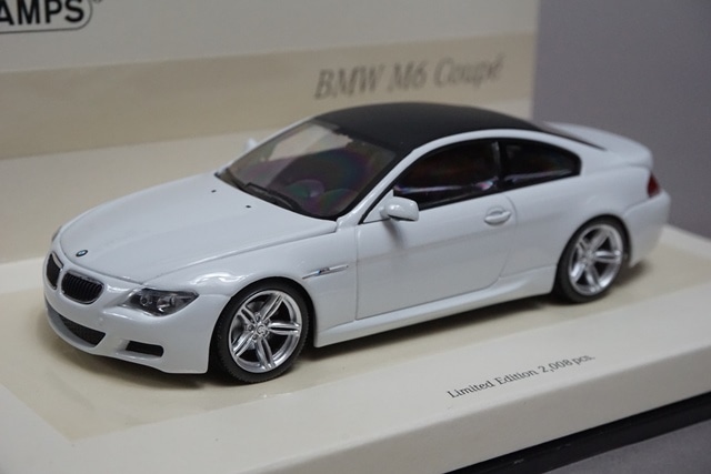 1/43 ミニチャンプス 436026120 BMW M6 クーペ 2007 Linea Bianco No.5
