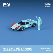 ͽ�� FY64024 Finclassically 1/64 �ե����� GT40 Mk2 P/1015 1966 Le Mans #1 �֥롼 �ե����奢�դ�