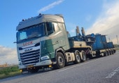  01-4411 WSI 1/50   LOCK TRANSPORT DAF XG 6X2 TWIN STEER SEMI LOW LOADER - 4 AXLE