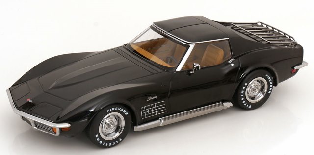 新品 KKDC181224 KK scale 1/18 シボレー コルベット C3 1972 ブラック