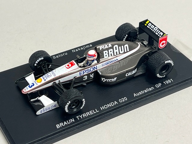 1/43 スパーク FS02 レーシングオン特注 BRAUN ティレル ホンダ 020