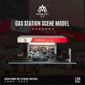 ͽ�� MO936206 MoreArt 1/64  ����в� ������󥹥���� GAS STATION SCENE MODEL ������� ���ߥ˥������ե����奢�ϴޤߤޤ���