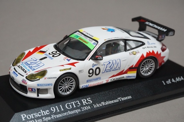 1/43 ミニチャンプス 400046980 ポルシェ 911 GT3 RS 1000Km Spa 2004