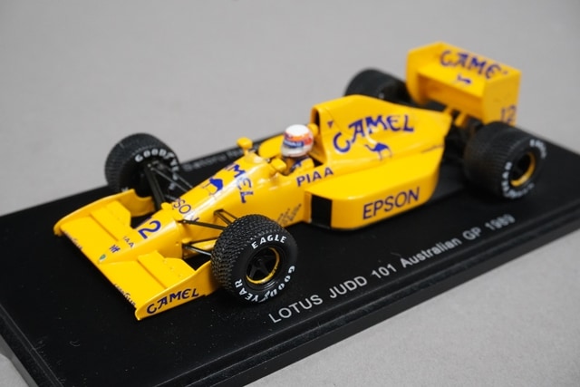 【中古】Spark 1/43 LOTUS JUDD 101 Australian GP 1989 CAMEL ＃12(イエロー) RG Racing Gear別注 RG003 ミニカー【外箱なし】[10][240010472767] 中古】Spark 1/43 LOTUS JUDD 101 Australian GP 1989 CAMEL