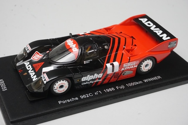1/43 スパーク KBS055 国際貿易特注 ポルシェ 962C 富士 1000㎞ 優勝