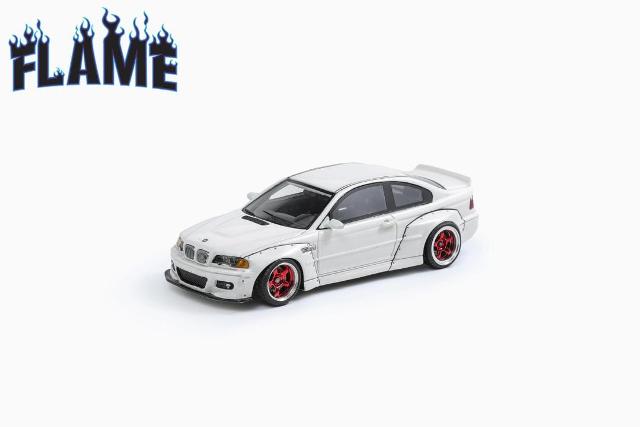 新品 Flame 1/64 BMW M3 E46 Pandem Rocket Bunny Pearlescent White