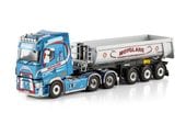  01-4436 WSI 1/50  Ρ Moyglare RENAULT TRUCKS T HIGH 6X2 TAG AXLEHALF PIPE TIPPER TRAILER - 3 AXLE