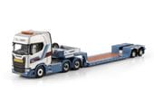  01-4649 WSI 1/50  SCANIA Pol-Transport SCANIA S HIGHLINE CS20H 6X2 TAG AXLE EURO PX LOW LOADER - 2 AXLE