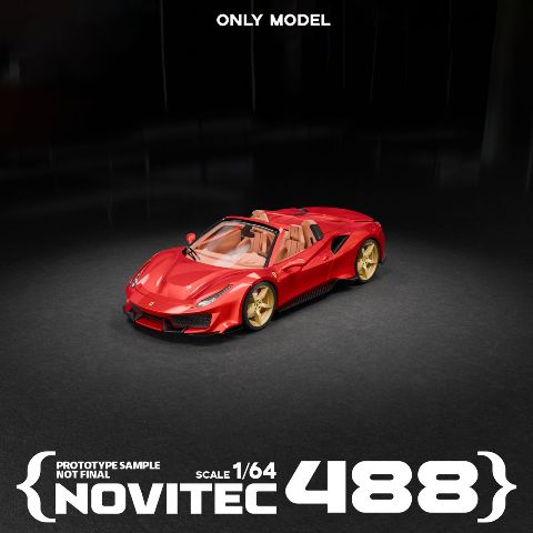 予約 ONLY Model 1/64 NOVITEC 488 Roaster Roadster Classics red