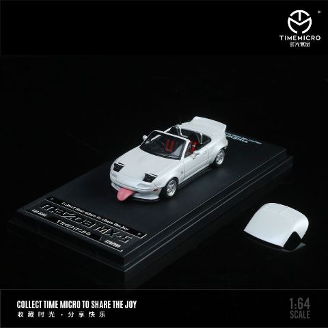 新品 TM646904 TimeMicro TM 1/64 マツダ Mazda MX5 Solid Color White