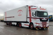 ͽ 01-4461 WSI 1/50  DAF Suijker BV DAF XF SH WITH SKY LIGHTS 4X2 TRIDEC REEFER TRAILER - 3 AXLE