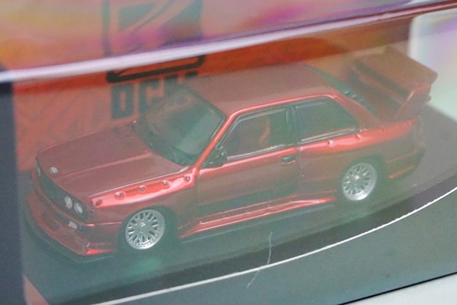 新品 DCM 1/64 BMW M3 (E30) ワイドフェンダー Transparent Red
