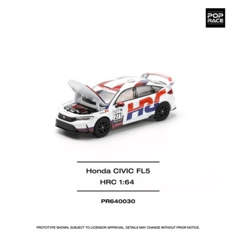 pop race 1/18 シビック POP RACE 1/18 ホンダ シビック FK8 タイプR ホワイト