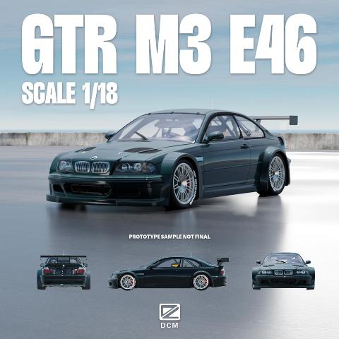 新品 DCM 1/18 BMW M3 GTR E46 Oxford Green フル開閉 カバーケース