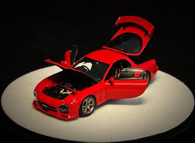 新品 PGM640804-2 PGM 1/64 マツダ MAZDA RX7 フル開閉モデル