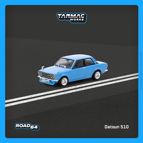���� T64R-052-LB Tarmac Works 1/64 ���� ���åȥ��� Datsun 510 Light Blue 