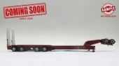ͽZT09340 WSI 1/50 Drake 4X8 DROP DECK SWINGWING TRAILER + 2X8 DOLLY ROSSO RED