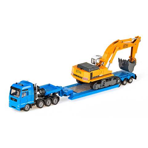 新品SK1847 ジク SIKU セミトレーラー リープヘル パワーショベル 積載