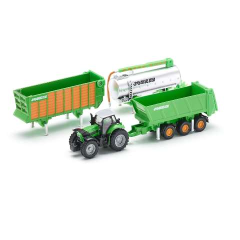 新品SK1848 ジク SIKU DEUTZ-FAHR トラクター&トレーラーセット
