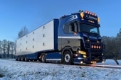 ͽ01-4784 WSI 1/50  ˥ Transportbedrijf L. Janmaat SCANIA S HIGHLINE CS20H 4X2 ISO THERM LIVE STOCK TRAILER - 3 AXLE