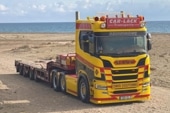 ͽ01-4790 WSI 1/50  ˥ Car-Lack SCANIA R NORMAL CR20N 6X2 TWIN STEER SEMI WHEEL WELL LOW LOADER - 4 AXLE
