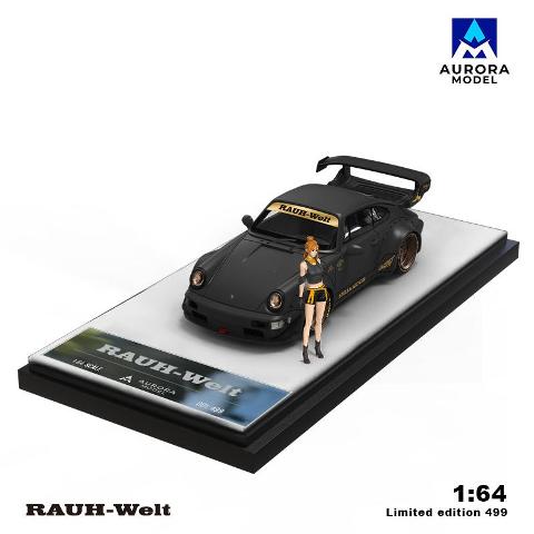 新品 AURORA MODEL AM 1/64 ポルシェ Porsche RWB964 Frosted