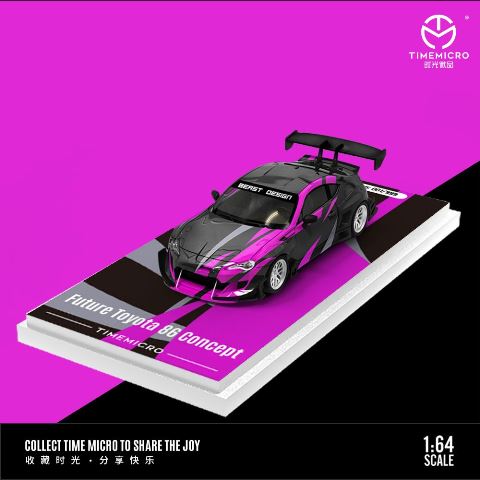 新品 TM642316 TimeMicro 1/64 トヨタ Toyota 86 Black Purple, Boost
