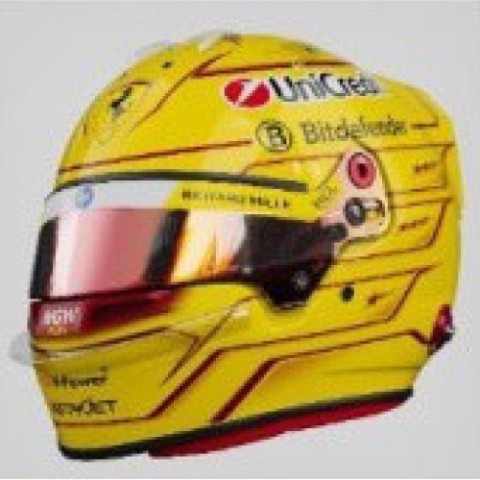 新品 LSHEL08 LOOKSMART 1/5 フェラーリ ヘルメット L. ハミルトン