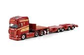 ͽ��01-4733 WSI 1/50  SCANIA Hans Kirn SCANIA S HIGHLINE CS20H 6X4 SEMI WHEEL WELL LOW LOADER - 4 AXLE