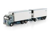 ���� 01-4563 WSI 1/50  SCANIA HGT SCANIA 3 SERIES STREAMLINE RIGED REEFER TRUCK 6X2 TAG AXLE RIGED REEFER DRAWBAR TURNTABLE TRAILER - 6 AXLE