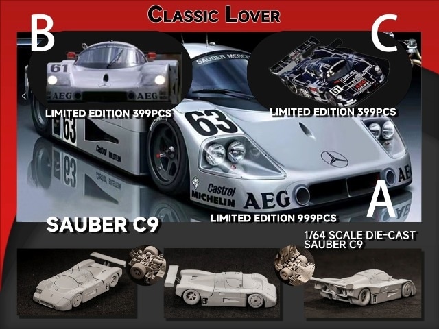 予約 Classic Lover CL 1/64 ザウバー Sauber C9 A/ 1989 #63 Champion