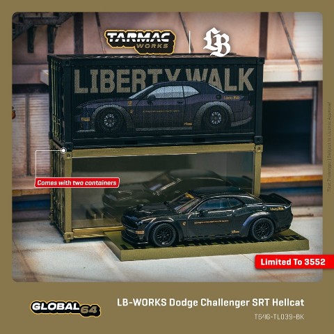 新品 T64G-TL039-BK Tarmac Works 1/64 ダッジ LB-WORKS Dodge