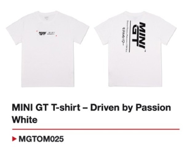 MINI GT ミニカーセット サイン入り Tシャツ付き 新品 MGTOM025-XL TSM MINI-GT MINI GT Driven by Passion ホワイト T