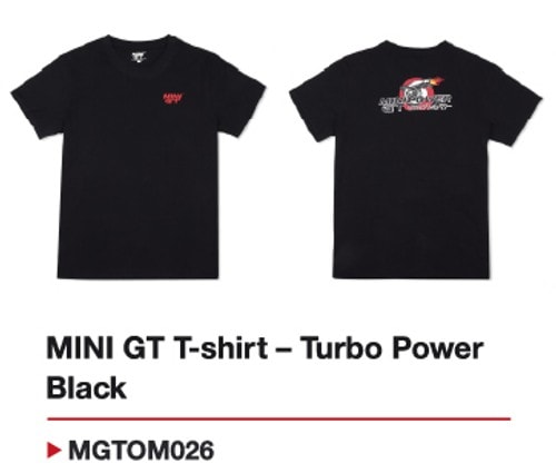 予約 MGTOM026-L TSM MINI-GT MINI GT Turbo Power ブラック Tシャツ