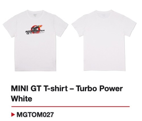 予約 MGTOM027-XS TSM MINI-GT MINI GT Turbo Power ホワイト Tシャツ