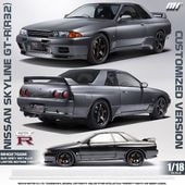 ���� MH027GGM �⡼�����إ�å��� 1/18 Nissan Skyline GT-R (R32) Customized Version Gun Grey Metallic