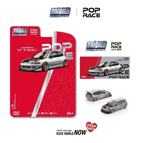 pop race 1/18 シビック Pop Race x Enigma PRE005 SKYLINE GT-R V8 DRIFT (HAKOSUKA
