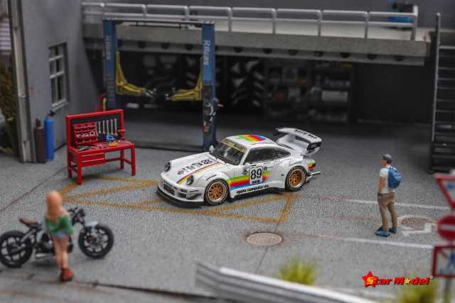 新品 Star Model 1/64 RWB 930 GT Wing White Apple 89# Livery