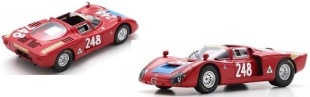 予約 SI037 スパーク 1/43 アルファ ロメオ Alfa Romeo T33-2 #248 5th