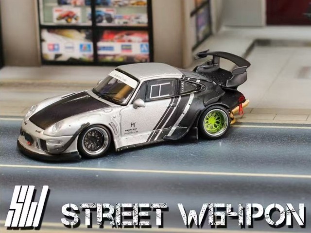 Porsche 993 (RWB) ミニカー Tarmac Works 1/64 Rauh-Welt Begriff RWB Porsche 993 Destino ライト