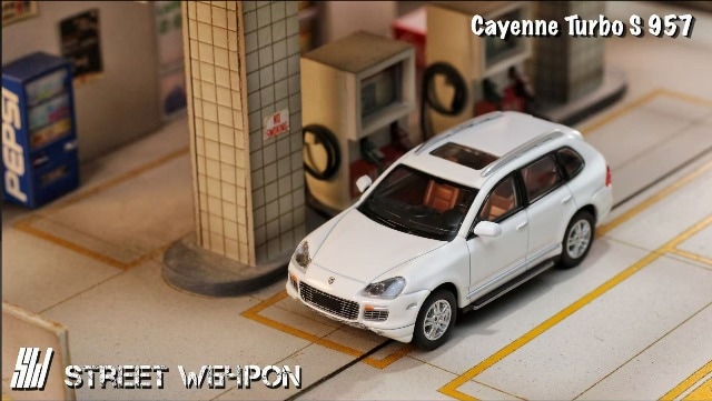 ͽ  SW Street Weapon 1/64   Cayenne Turbo S 957 White