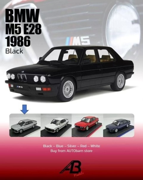 予約 AB Models 1/18 BMW M5 E28 1986 Silver, Boost Gear ミニカー通販